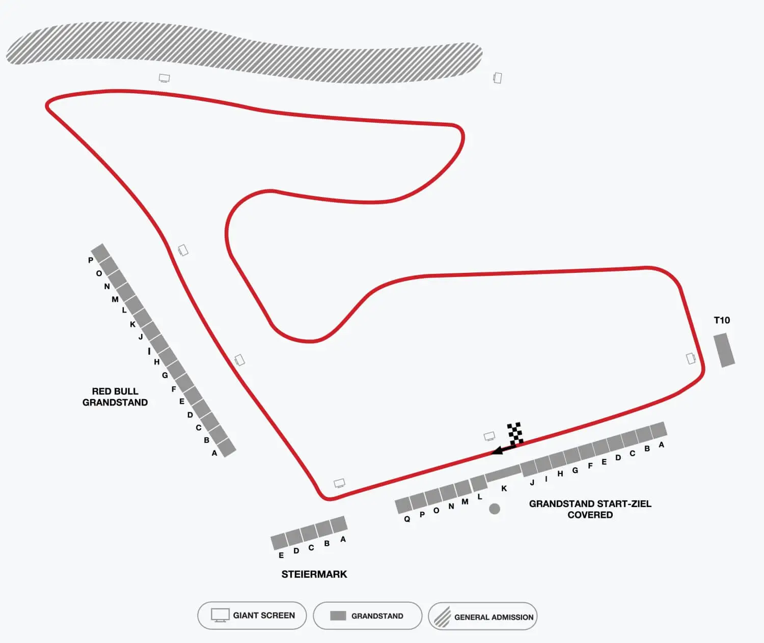 Austria F1 Circuit Map - Red Bull Ring