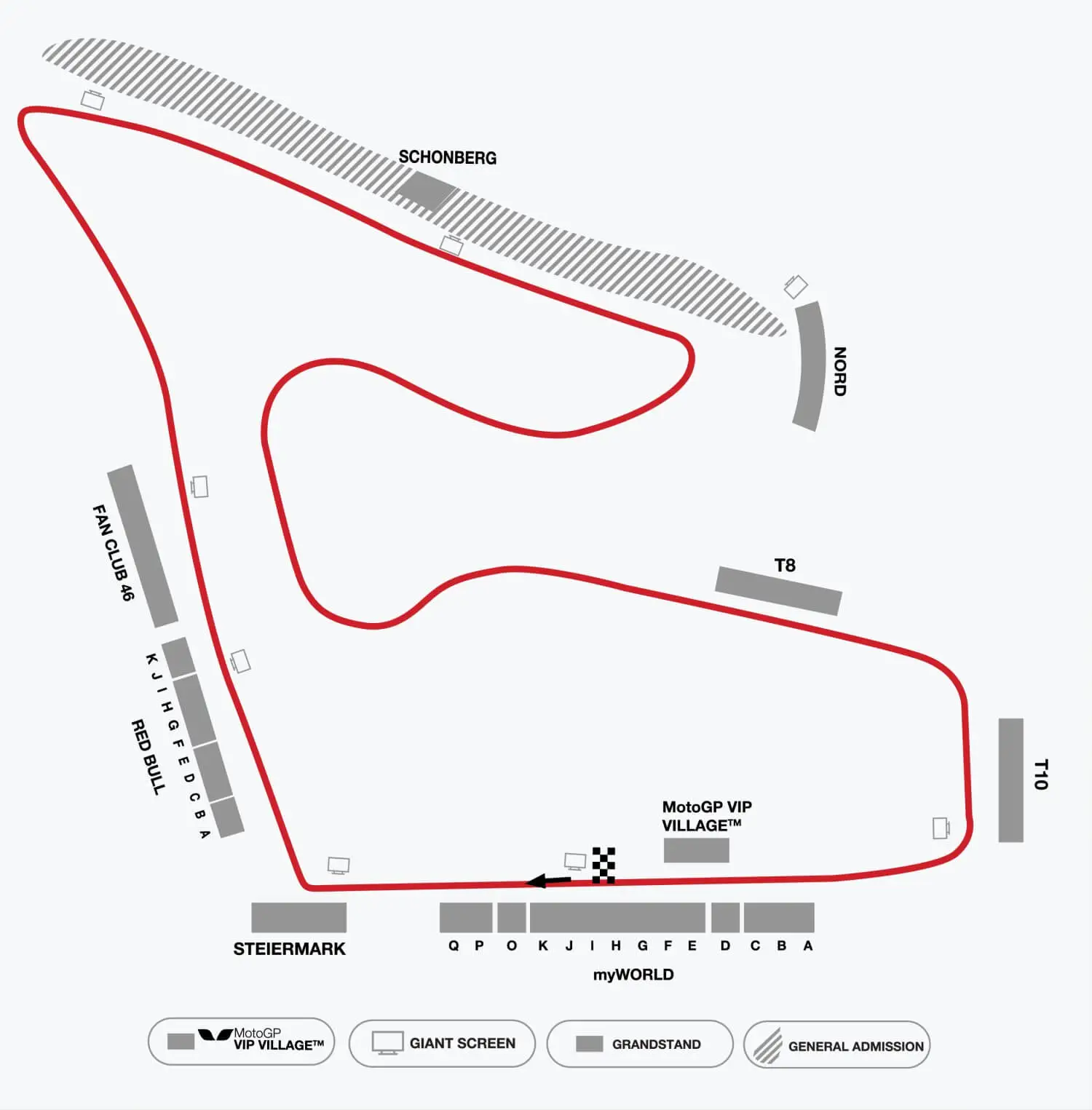 Austria MotoGP Circuit Map - Red Bull Ring