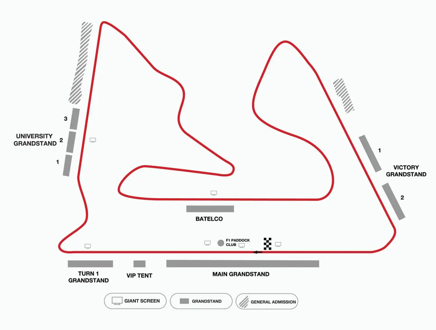 Bahrain F1 Circuit Map - Bahrain Grand Prix