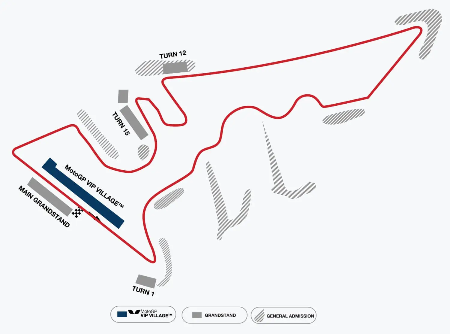 COTA Moto GP Circuit Map - United States Austin