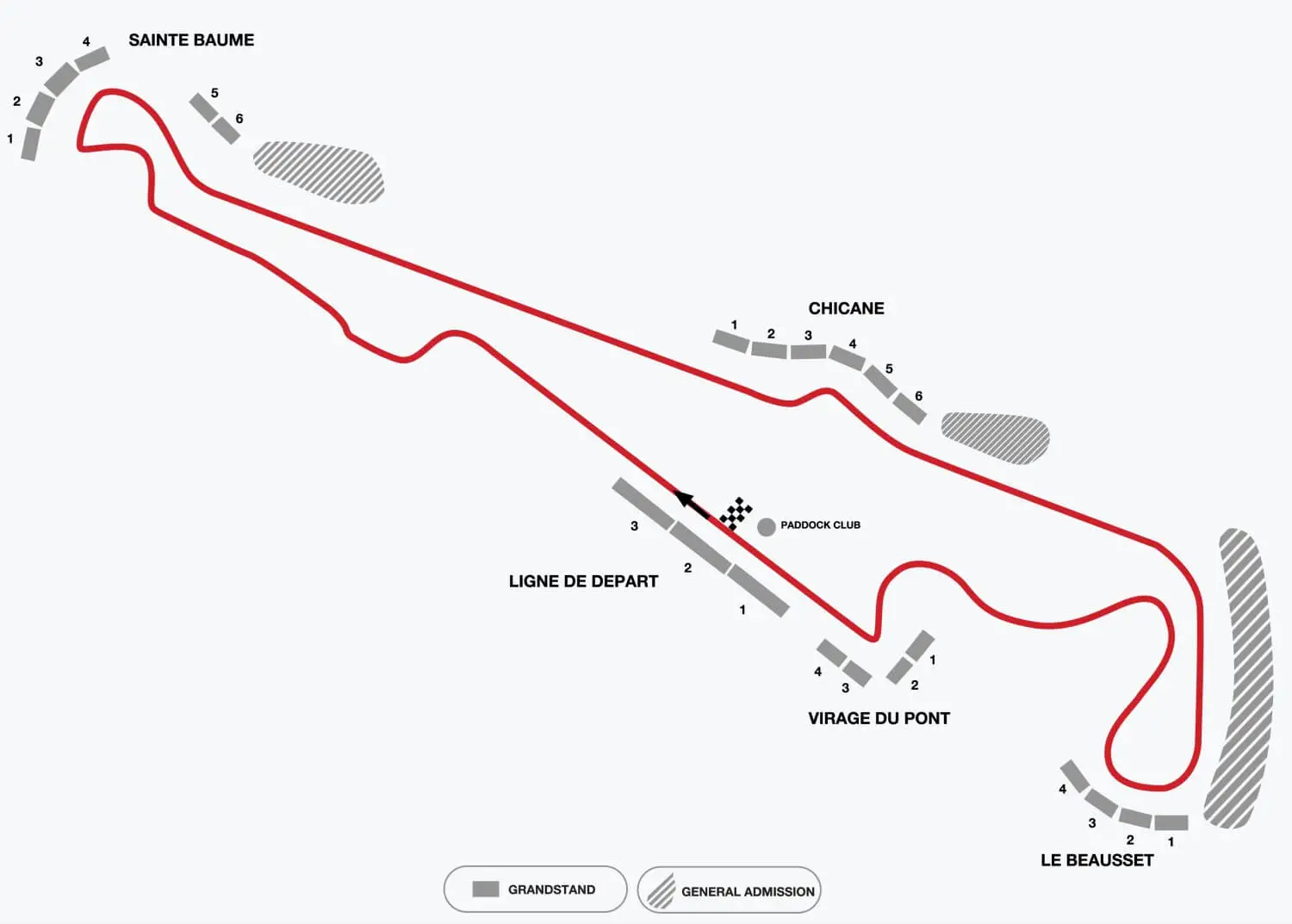 France F1 Circuit Map - Paul Ricard