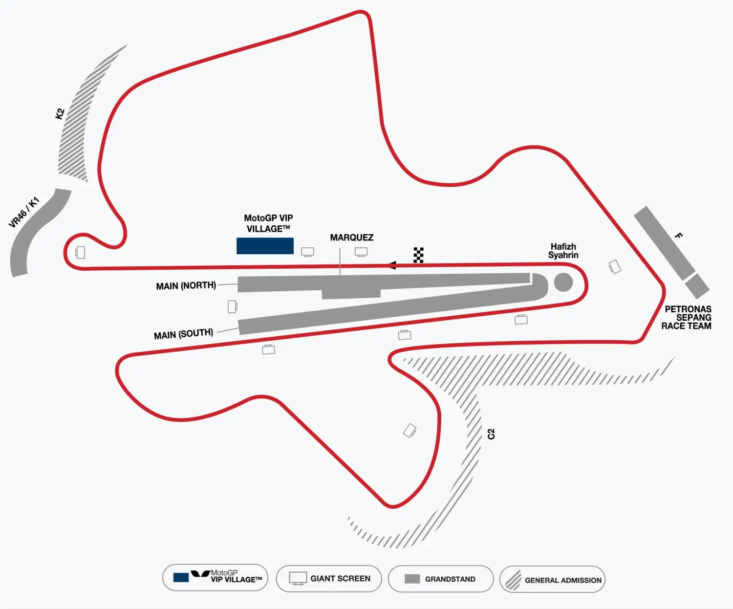 Sepang MotoGP Circuit Map