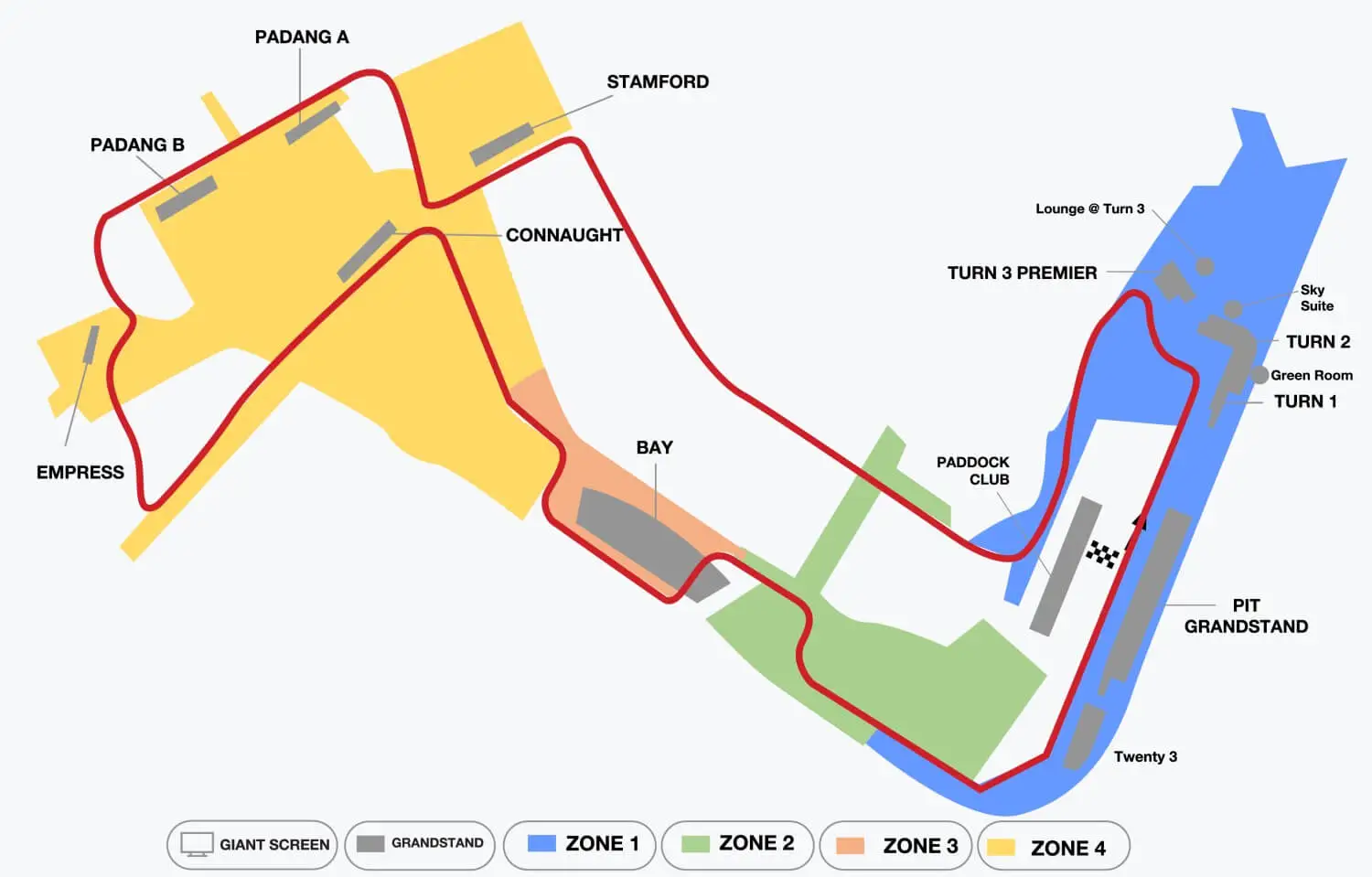 Singapore F1 Circuit Map